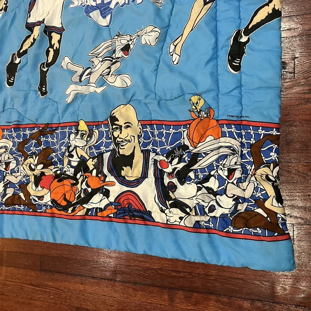 Space Jam Bedding Michael Jordan Looney Tunes Bugs Bunny Vintage 1996 Comforter